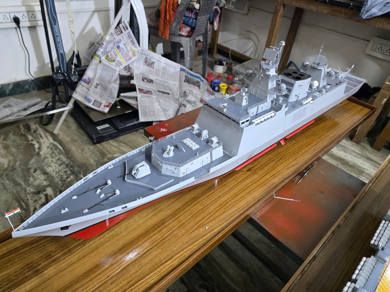 INS Shivalik Stealth Frigate — Scale Model
